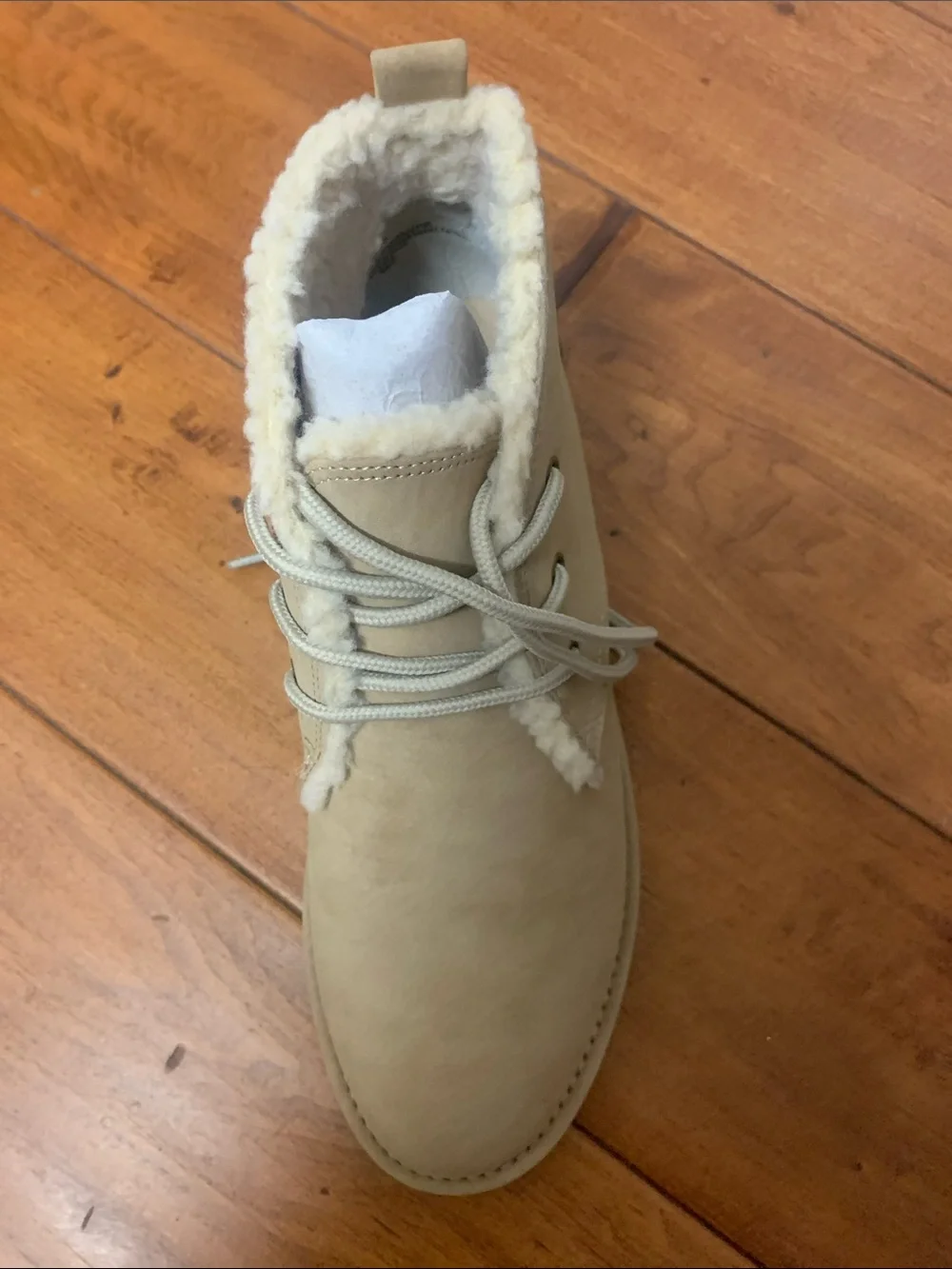 New! Seven Dials Mallory Suede Feel low boots Natural Light Tan color size 6